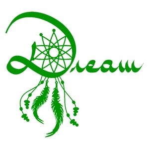 Green 6Wx5.5H Dream Catcher Premium permanent vinyl decal